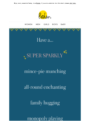 Christmas newsletters example from Boden.