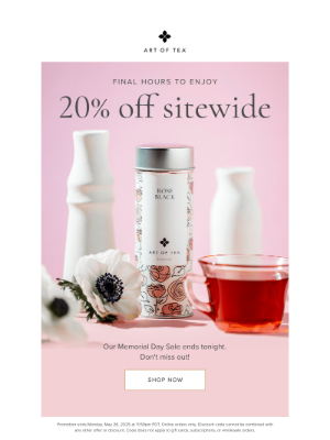 Art of Tea - Only a few hours left!