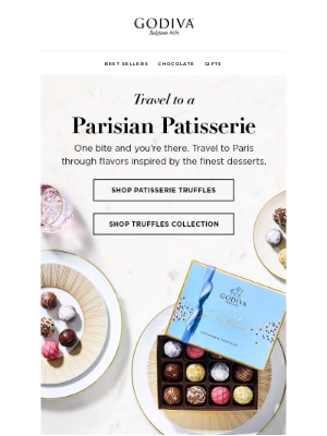 GODIVA - Travel to Paris one Patisserie Truffle at a time