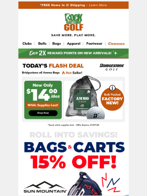 15% OFF ENDS SOON! 🎉💥 Bag & Cart BARGAINS 🚩 FREE Shipping + Personalization!
