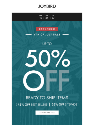 Joybird - One More Chance: Up to 50% Off Ends Tonight