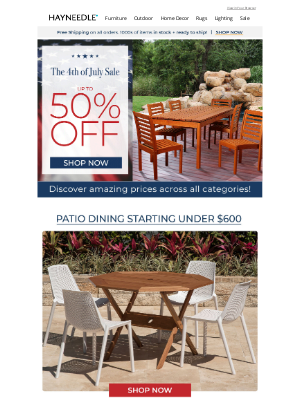 Hayneedle - Up to 50% off indoor & outdoor furniture