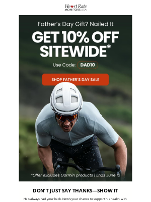 Heart Rate Monitors Usa - Father's Day Sale: 10% Off