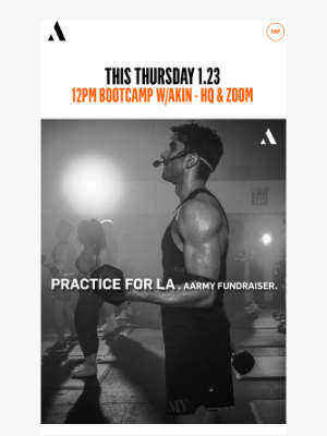 Aarmy - AARMY Fundraiser: This Thursday @ 12pm Bootcamp w/ Akin