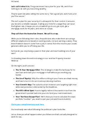 Positive Real Estate - The Government Has a Plan For Your Life
