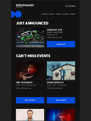 Live Nation - NBA YoungBoy, Monster Jam, Dierks Bentley & more near you!
