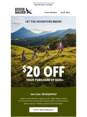 Eddie Bauer - Hi, Welcome To Eddie Bauer!