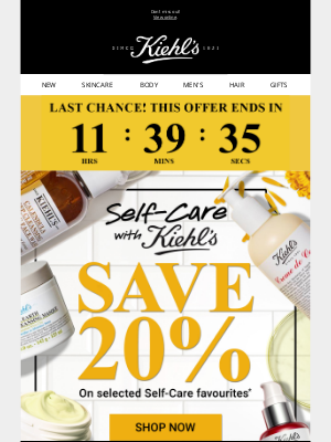 Kiehl's (UK) - Mary, LAST CHANCE to get 20% off*