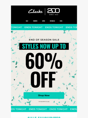 Clarks (Australia) - Up to 60% Off - End Of Season Sale Ends Tonight!