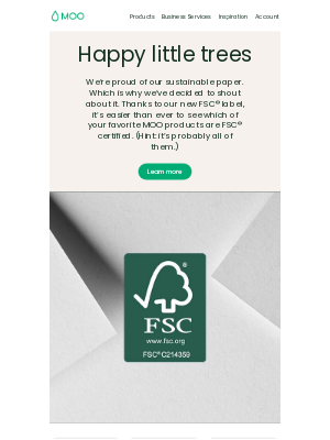 MOO - Did you know 🌳 Our bestsellers are FSC® certified