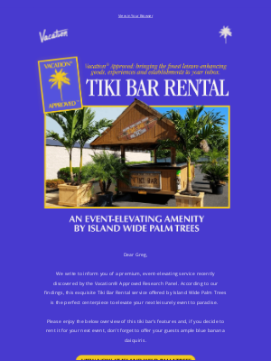 Andie - Vacation® Approved: Tiki Bar Rental 🌴