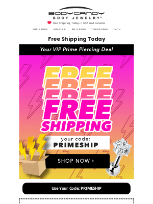 BodyCandy - Don't pay for shipping... it's on us today!