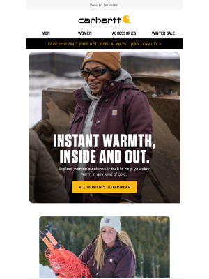 Carhartt - Women’s jackets and overalls built for the cold