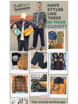 Buffalo Exchange - Hey man, we like your look