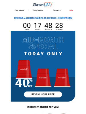 Glasses USA - 🎁 BIG savings await you in our Mid-Month Special 👓🕶️