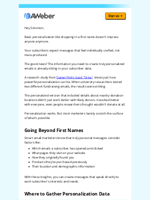 AWeber - Your subscribers are telling you what they want