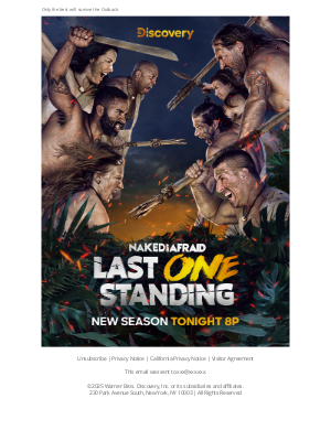 Discovery Channel - Naked and Afraid Last One Standing Returns Tonight 8p on Discovery!