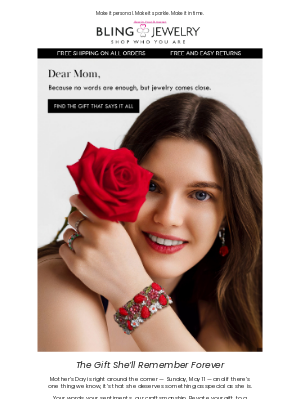 Bling Jewelry - 🌸 Mother’s Day Is May 11! Are You Ready?