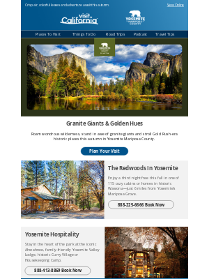 Visit California - See Why Autumn’s Best in Yosemite Mariposa County