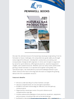 PENNWELL BOOKS - Start the New Year with a New Book: Natural Gas Production