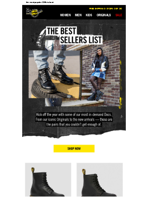 Dr. Martens - Top selling pairs of 2021