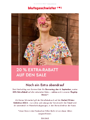 Blutsgeschwister (Germany) - 20 % Extra-Rabatt auf den SALE