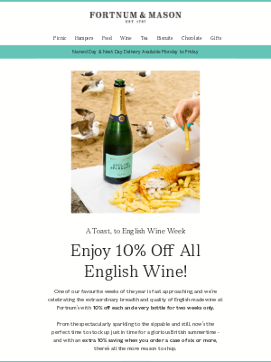 Fortnum & Mason (United Kingdom) - Enjoy 10% off English Wine🥂