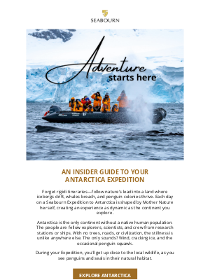 Seabourn Cruise Line - Meet Antarctica’s Wildest Residents