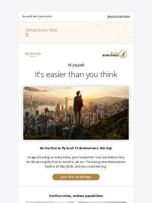Etihad Airways - Still thinking about 5,000,000 miles?