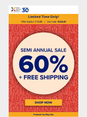Stop Aging Now - 60% Off + Free Shipping – Semi Annual Deals Are Here!