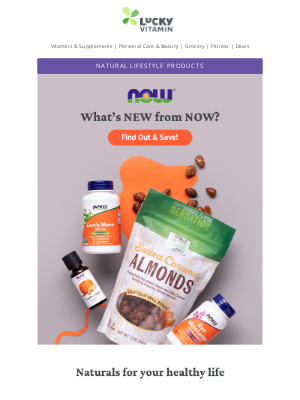 Lucky Vitamin - New naturals for fall by NOW!