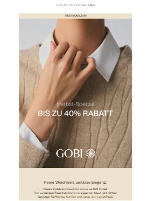 Gobi Cashmere - Bis zu 40% Rabatt | Lagerverkauf