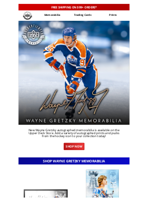 Upper Deck - Add Wayne Gretzky Memorabilia to your Collection Today!