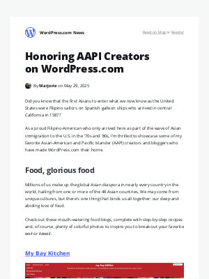 WordPress - Honoring AAPI Creators on WordPress.com