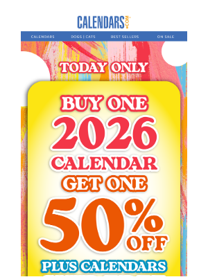 Calendars - Your 2nd Calendar is Half Price! 1️⃣/2️⃣ 😱