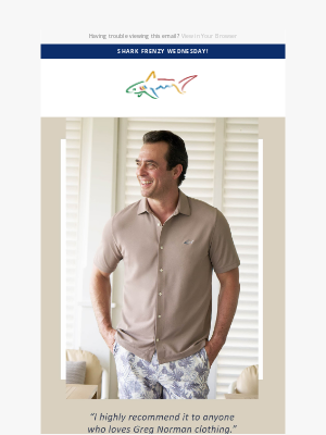 Greg Norman Collection - Frenzy Wednesday: Untuck & Save