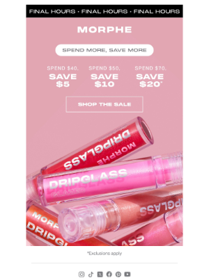 Morphe - FINAL HOURS FOR MEMORIAL DAY SALE