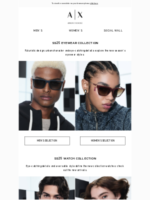 Armani - Eyewear and watches: discover the new styles