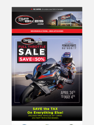 GP Bikes - 🏍️ Full Throttle Sale: Save Up To 50% on Select Riding Gear!