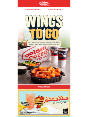 Golden Corral - Wings To Go = Dinner Win 🍗