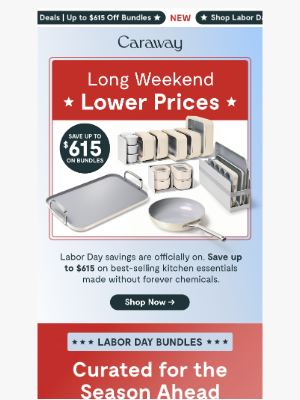 Caraway - Labor Day = Big Savings