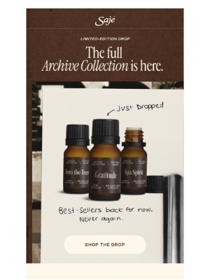 Saje Natural Wellness - NEW: The Archive Collection