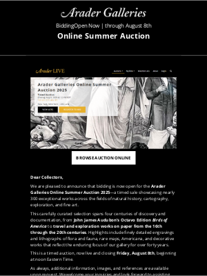 Donghia - Bidding Now Open – Arader Galleries Online Summer Auction 2025