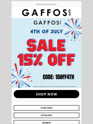 Gaffos - 🎇 Sparkling Deals for Your 4th of July Celebration!