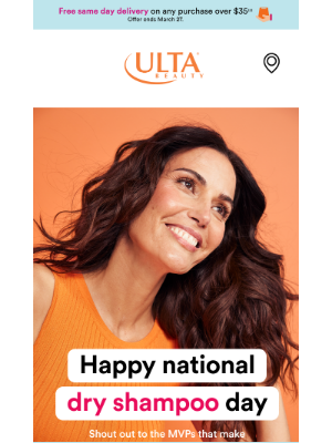 ULTA Beauty - 5X points in app + FREE 7 PC dry shampoo gift 🤩