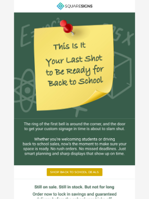 Square Signs - From Postcards to Clings - Here’s What Works