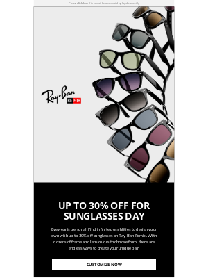Ray-Ban - Up to 30% off for Sunglasses Day