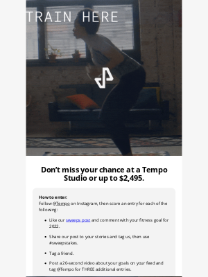 Tempo - 24 hours left: Win a Tempo Studio or other cash prizes