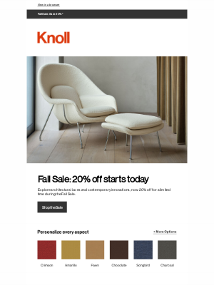 Knoll - 20% off begins today