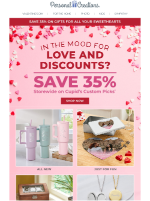 Personal Creations - Save 35% on Cupid’s Favorites!